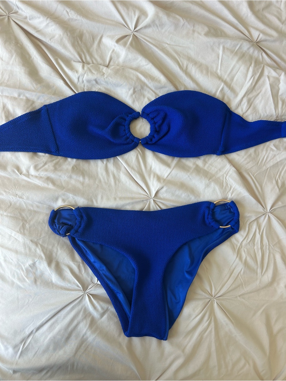Blue Girls' Ring-Detail Bikini